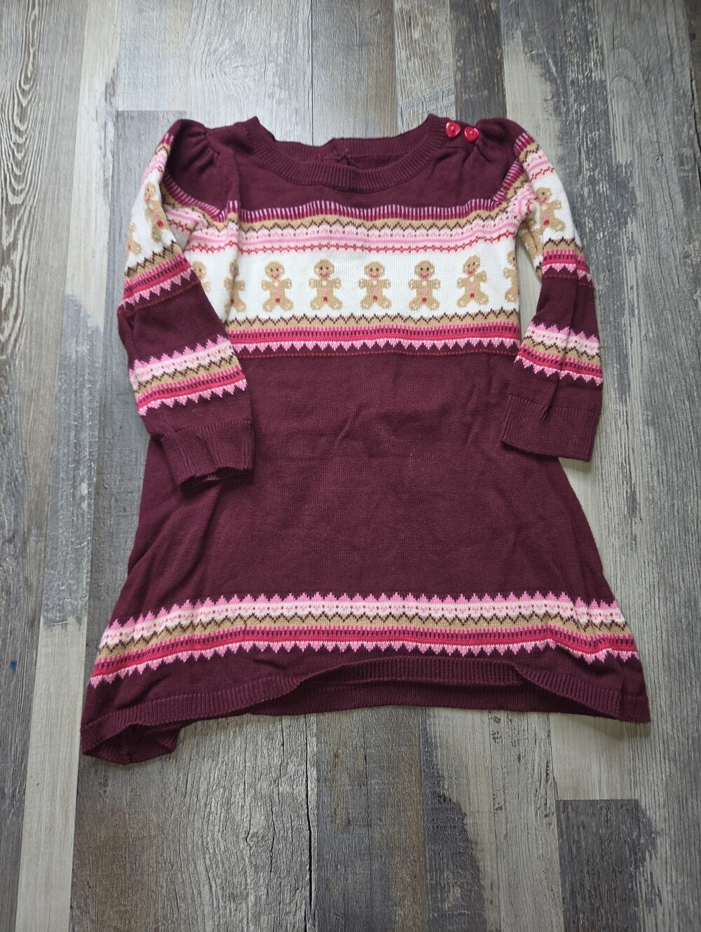 Gymboree Gingerbread Men Sweater Dress 12-18 Months
